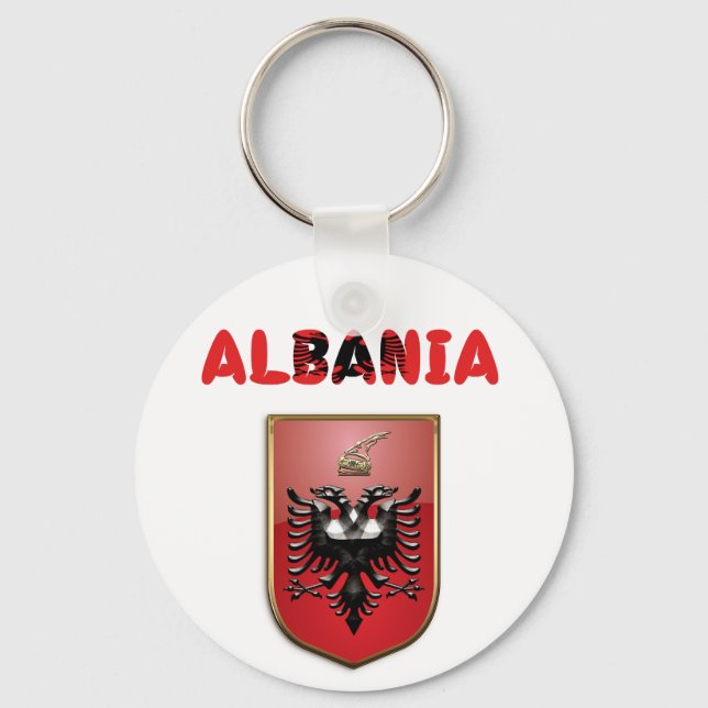Albanian Coat of arms Key Ring (Front)