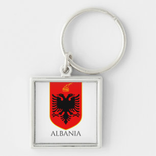 Albanian Coat Of Arms National Heritage Art Key Ring