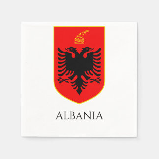 Albanian Coat Of Arms National Heritage Art Napkin