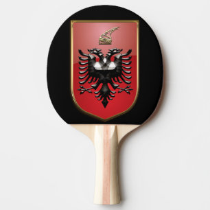 Albanian Coat of arms Ping Pong Paddle