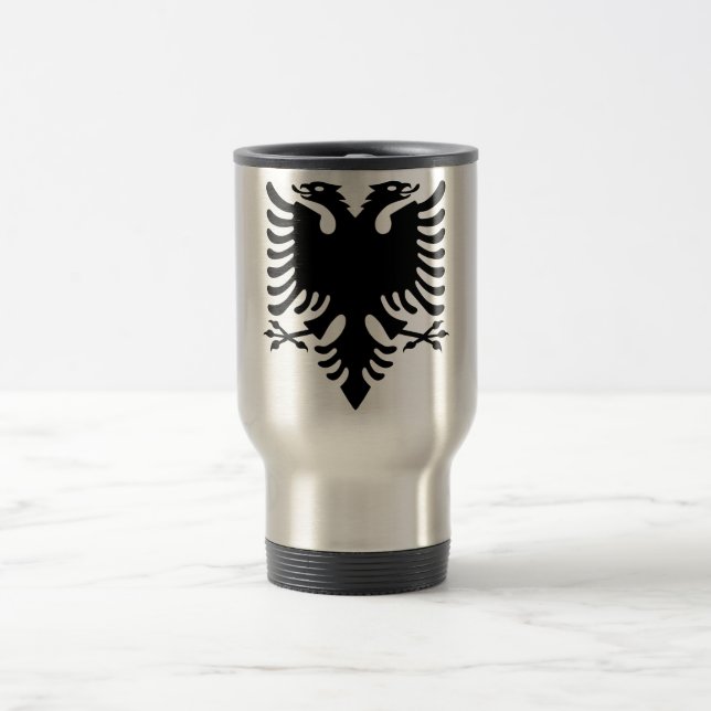 Albanian Coat of arms Travel Mug (Center)