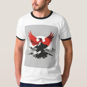Albanian Eagle & Mountains Modern Heritage T-Shi T-Shirt