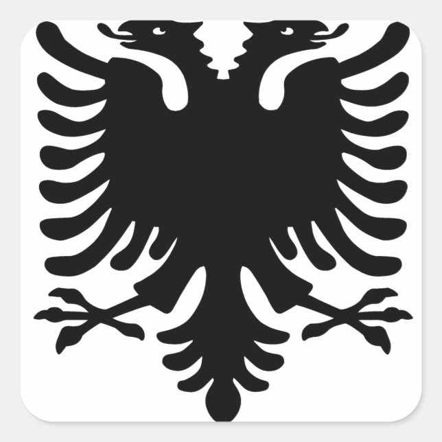 Albanian Eagle. Square Sticker (Front)