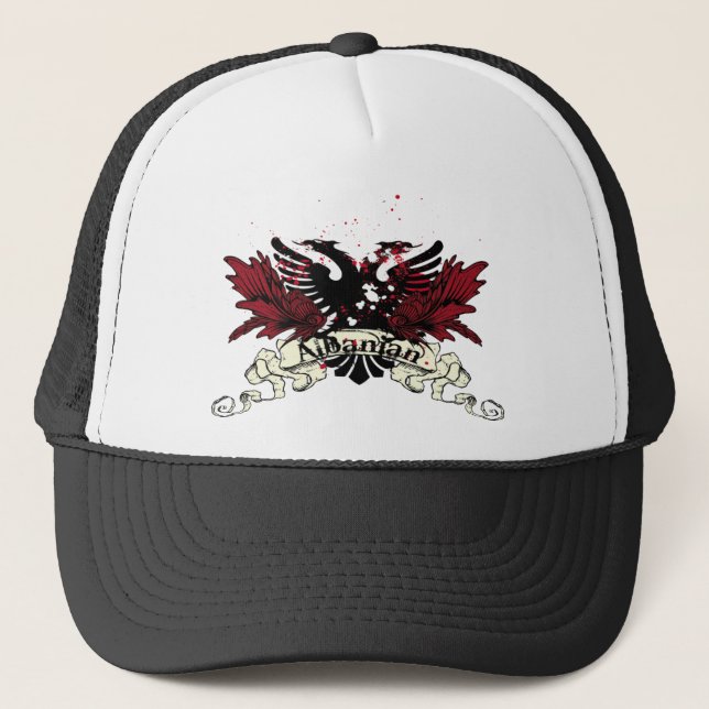 albanian eagle trucker hat (Front)