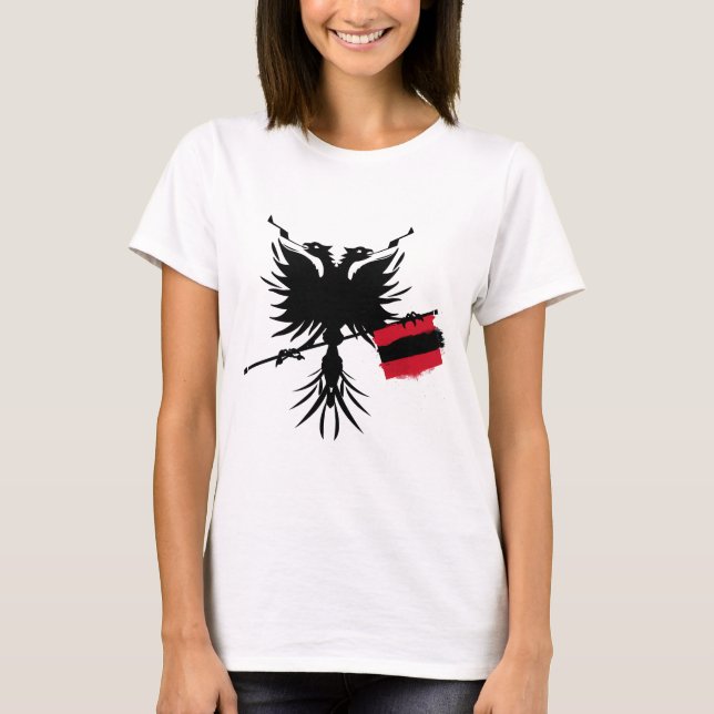 Albanian Eagle with Flag - Ladies Spaghetti Top (Front)