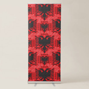 Albanian flag 2 retractable banner