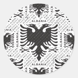 Albanian flag 3 classic round sticker