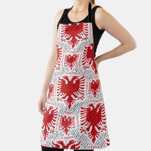 Albanian flag 4 apron