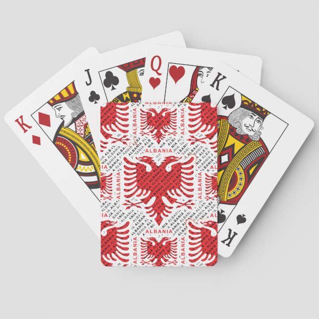 Albanian flag 4 playing cards (Back)