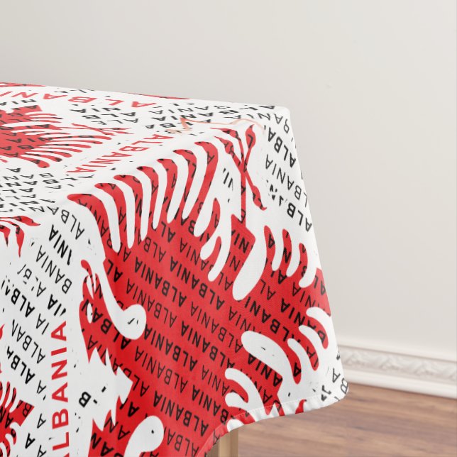 Albanian flag 4 tablecloth (In Situ)