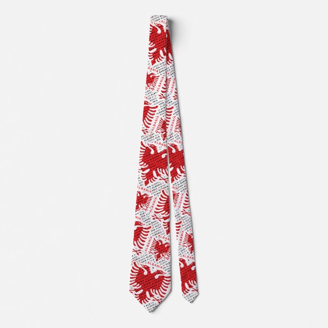 Albanian flag 4 tie (Front)