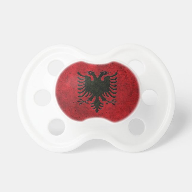 Albanian Flag Aged Steel Effect Dummy (Front)