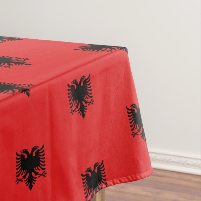 Albanian Flag & Albania dining tablecloth /decor (In Situ)