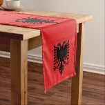 Albanian Flag & Albania fashion home /sport fans Short Table Runner<br><div class="desc">Table Runners: Albania & Albanian flag fashion pattern - love my country,  travel,  holiday,  patriots / sports fans</div>