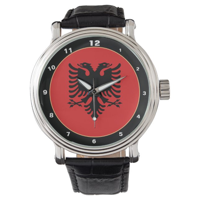 Albanian Flag & Albania fashion patriot /sports Watch (Front)
