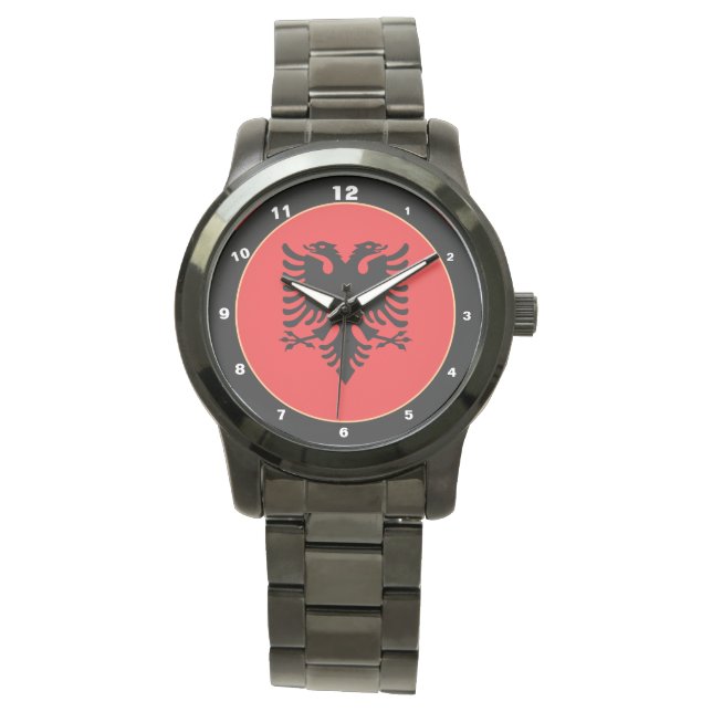 Albanian Flag & Albania fashion patriot /sports Watch (Front)