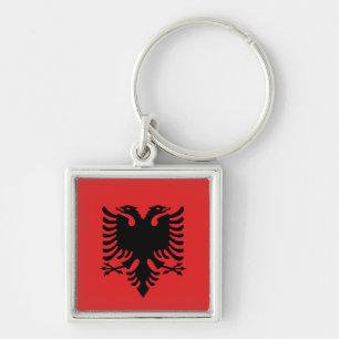 Albanian flag & Albania holiday, travel /sports Key Ring