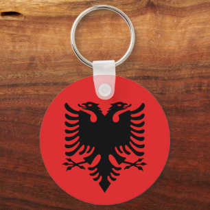 Albanian flag & Albania holiday, travel / sports Key Ring