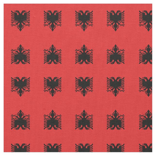 Albanian Flag & Albania Mirrored Fabric /fashion (Close Up)