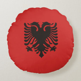 Albanian Flag All Over Round Cushion