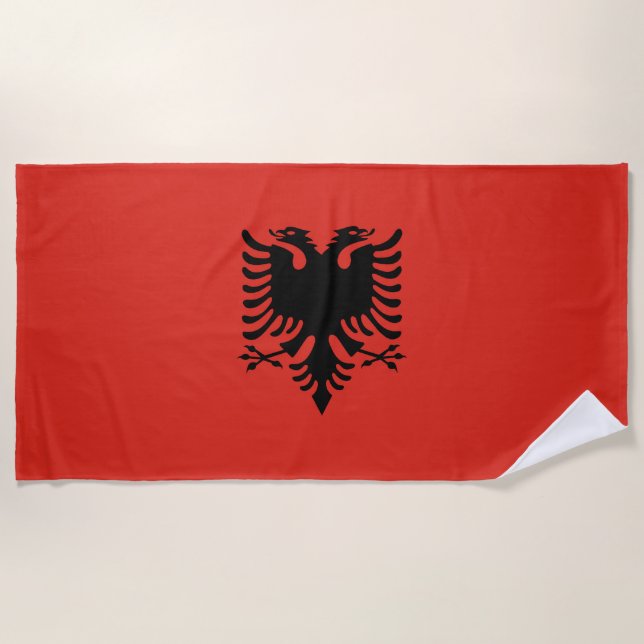 Albanian flag beach towel (Front)