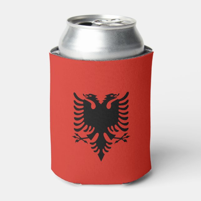 Albanian flag can cooler (Can Front)