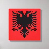 Albanian flag canvas print