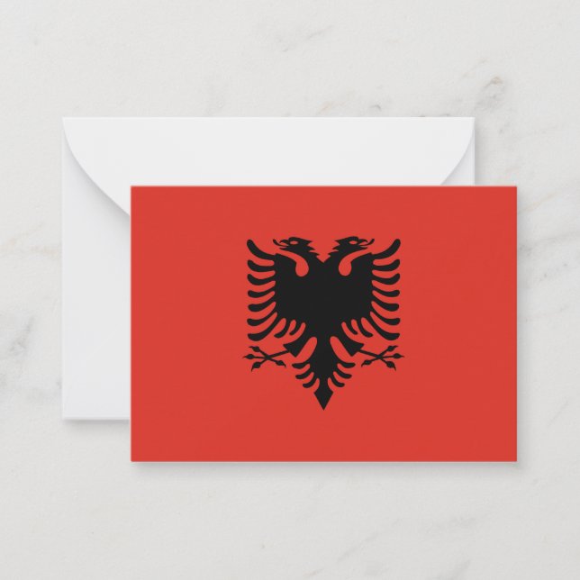 Albanian flag card (Front)
