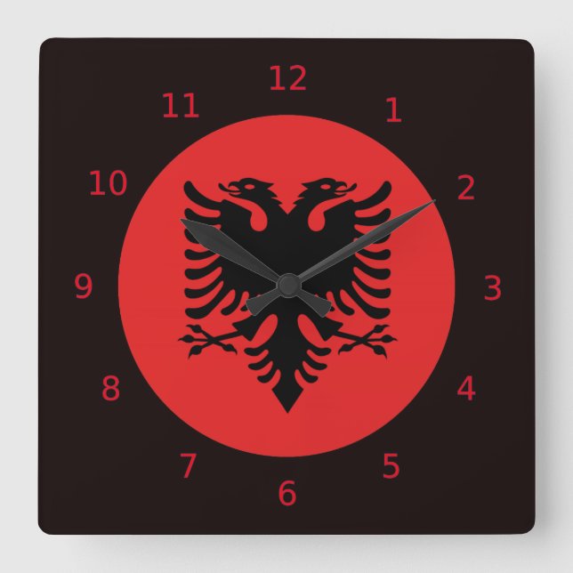 Albanian flag clocks (Front)