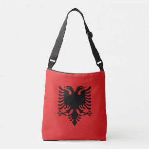 Albanian flag crossbody bag