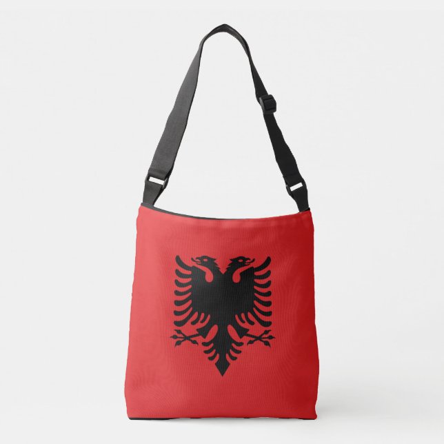 Albanian flag crossbody bag (Front)