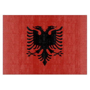Albanian flag cutting board