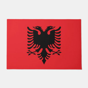 Albanian flag doormat