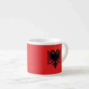 Albanian flag espresso cup