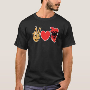 Albanian Flag Family Root Pride Country Peace Love T-Shirt