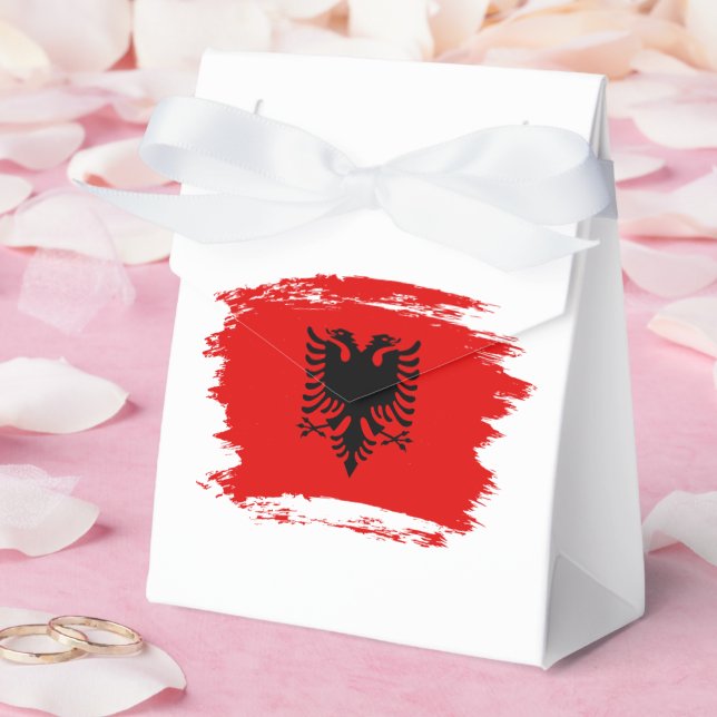 Albanian flag favour box (Wedding)