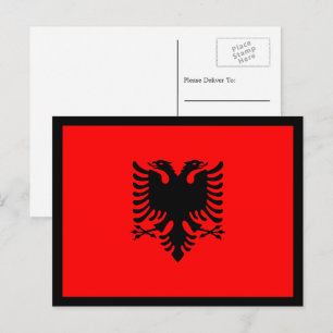 Albanian Flag, Flag of Albania Postcard