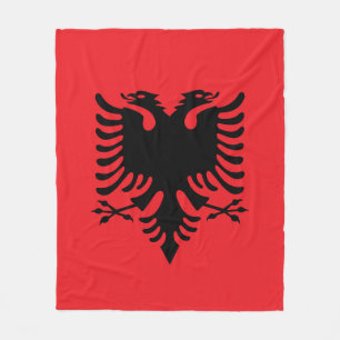 Albanian flag fleece blanket