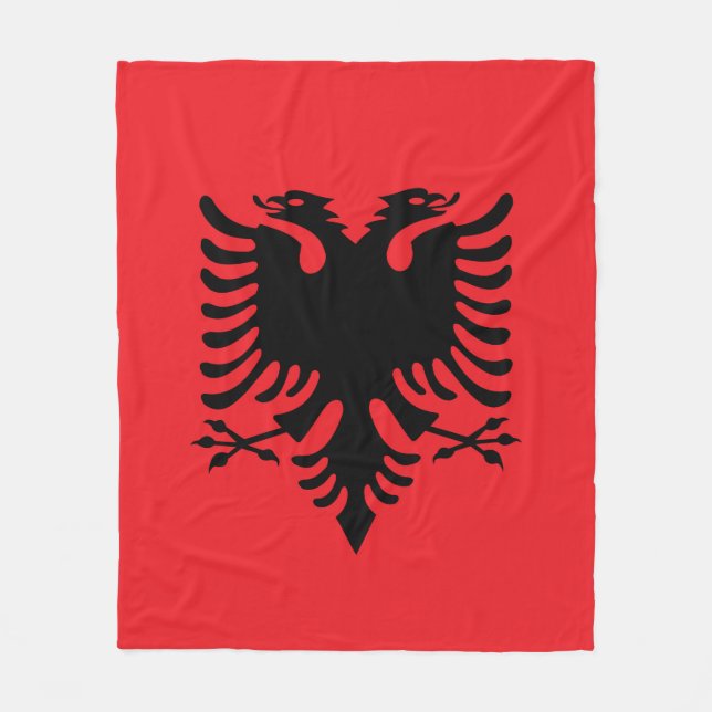 Albanian flag fleece blanket (Front)