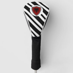 Albanian flag golf head cover