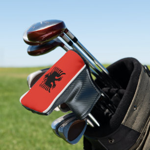 Albanian flag golf head cover