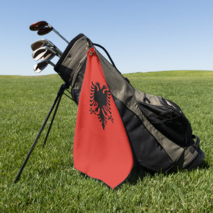 Albanian flag golf towel