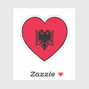Albanian flag heart
