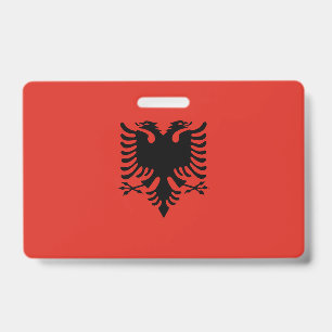 Albanian flag ID badge
