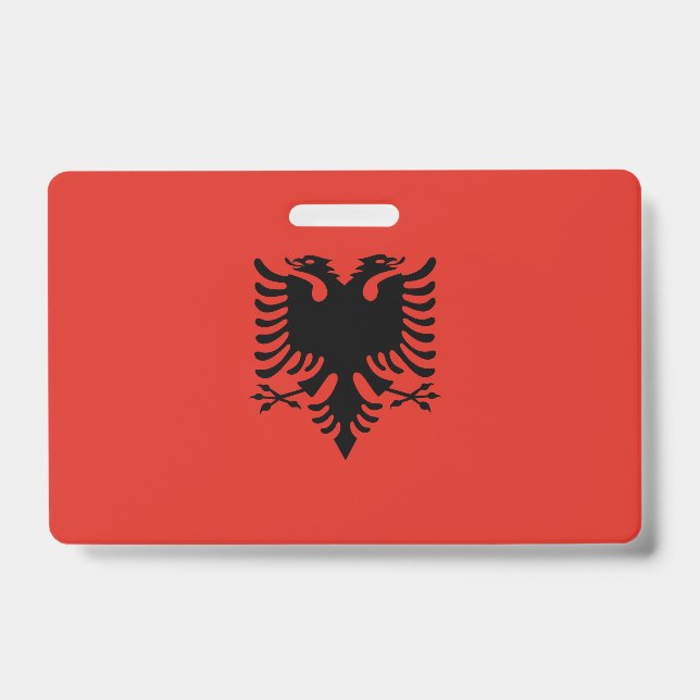 Albanian flag ID badge (Front)