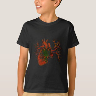 Albanian Flag in Real heart T-Shirt