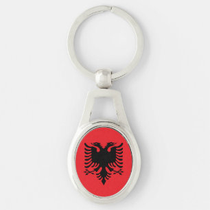 Albanian flag key ring