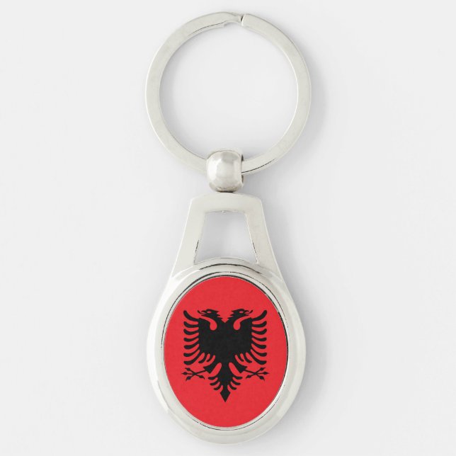 Albanian flag key ring (Front)