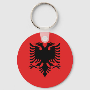 Albanian Flag Key Ring