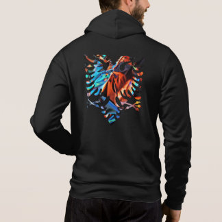 Albanian Flag Metallic Colorful Zip Jacket for Men Hoodie